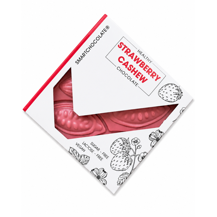 SmartChocolate® STRAWBERRY & CASHEW sugarfree 75g