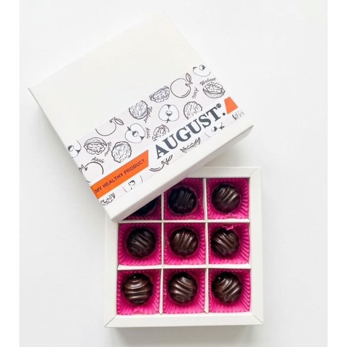 Natural sweets based on carob without sugar ‘APPLE - WALNUT’, 120g box