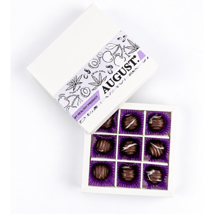 Natural sweets based on carob without sugar ‘CHERRY - HORSEBONE PROTEIN’, 120g box